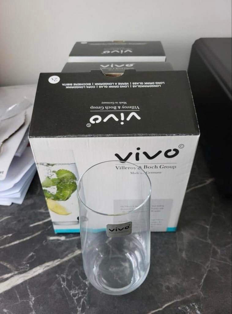 Vivo glazen, 3 sets van 2 stuks, Glas of Glazen, Nieuw, Ophalen of Verzenden, Glas