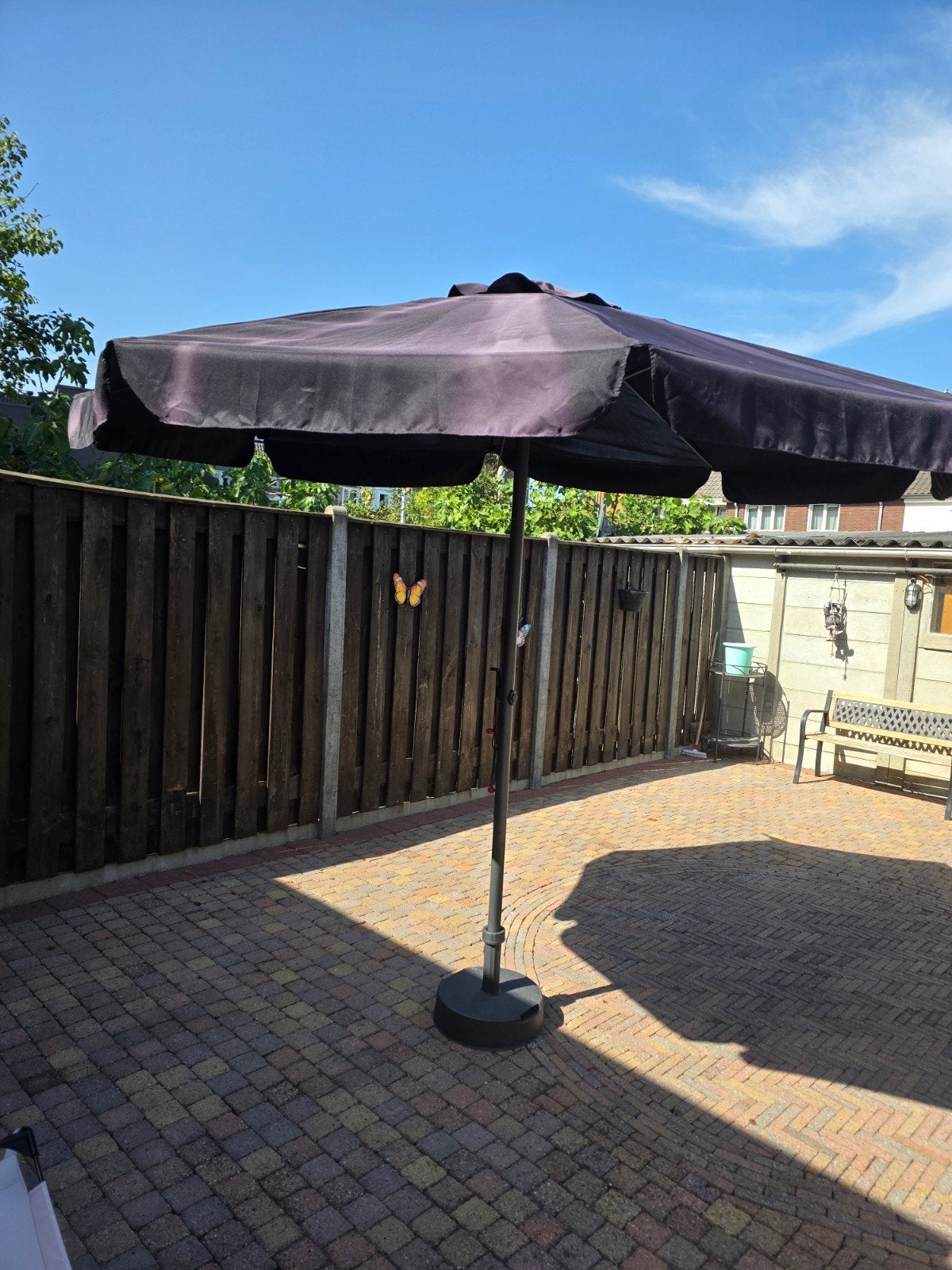 parasol met verzwaarde voet 250x250, Ophalen