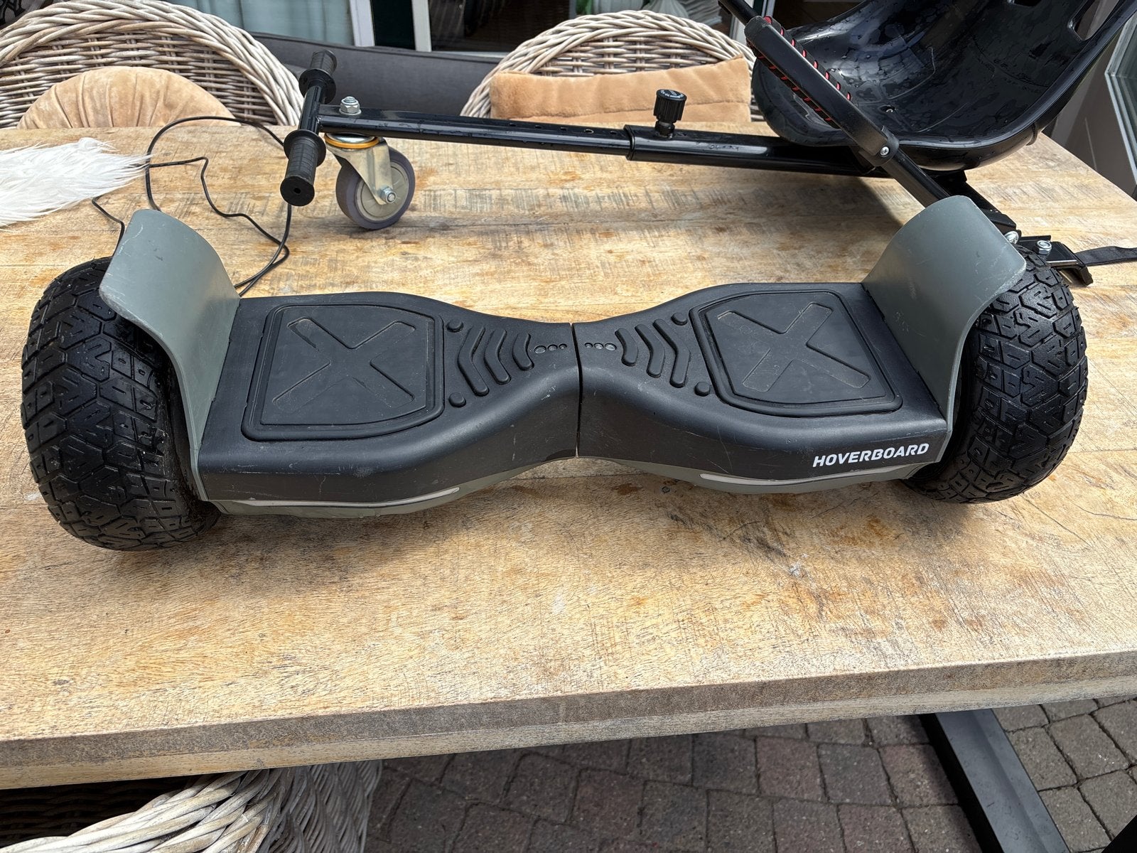 Hoverboard  Patent Label met zitje en oplader, Ophalen of Verzenden, Gebruikt, Elektrische step (E-scooter)