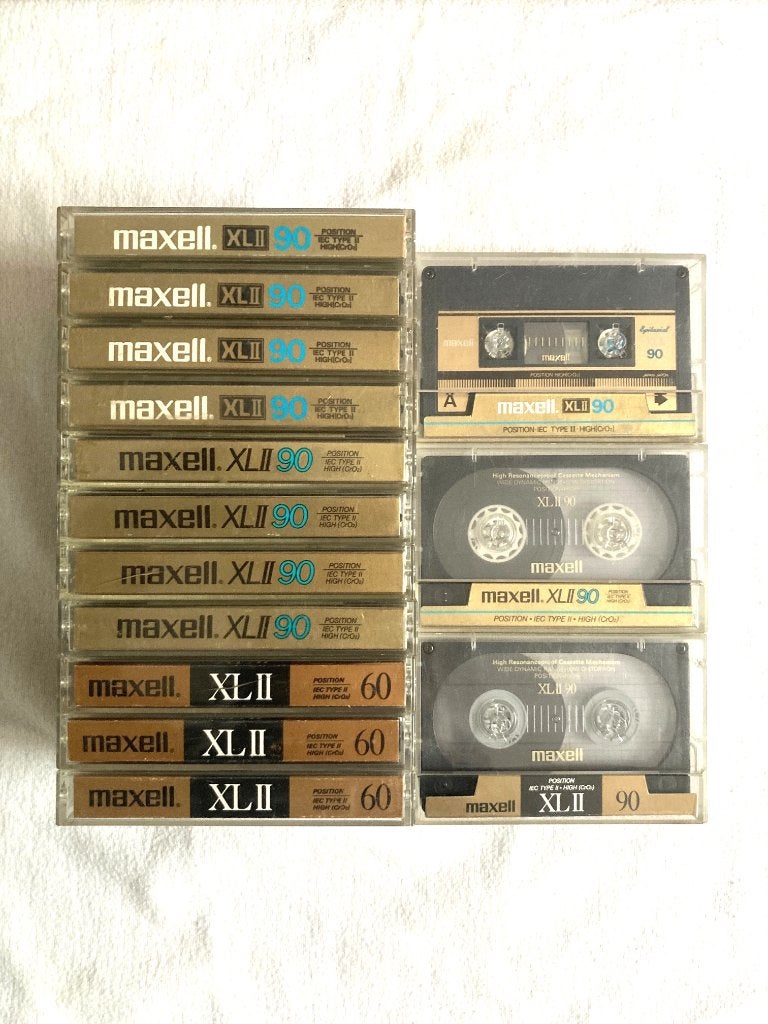 14x Maxell XLII Type II Chrome class cassettebandjes, Ophalen of Verzenden, Gebruikt, Overige genres, 2 t/m 25 bandjes