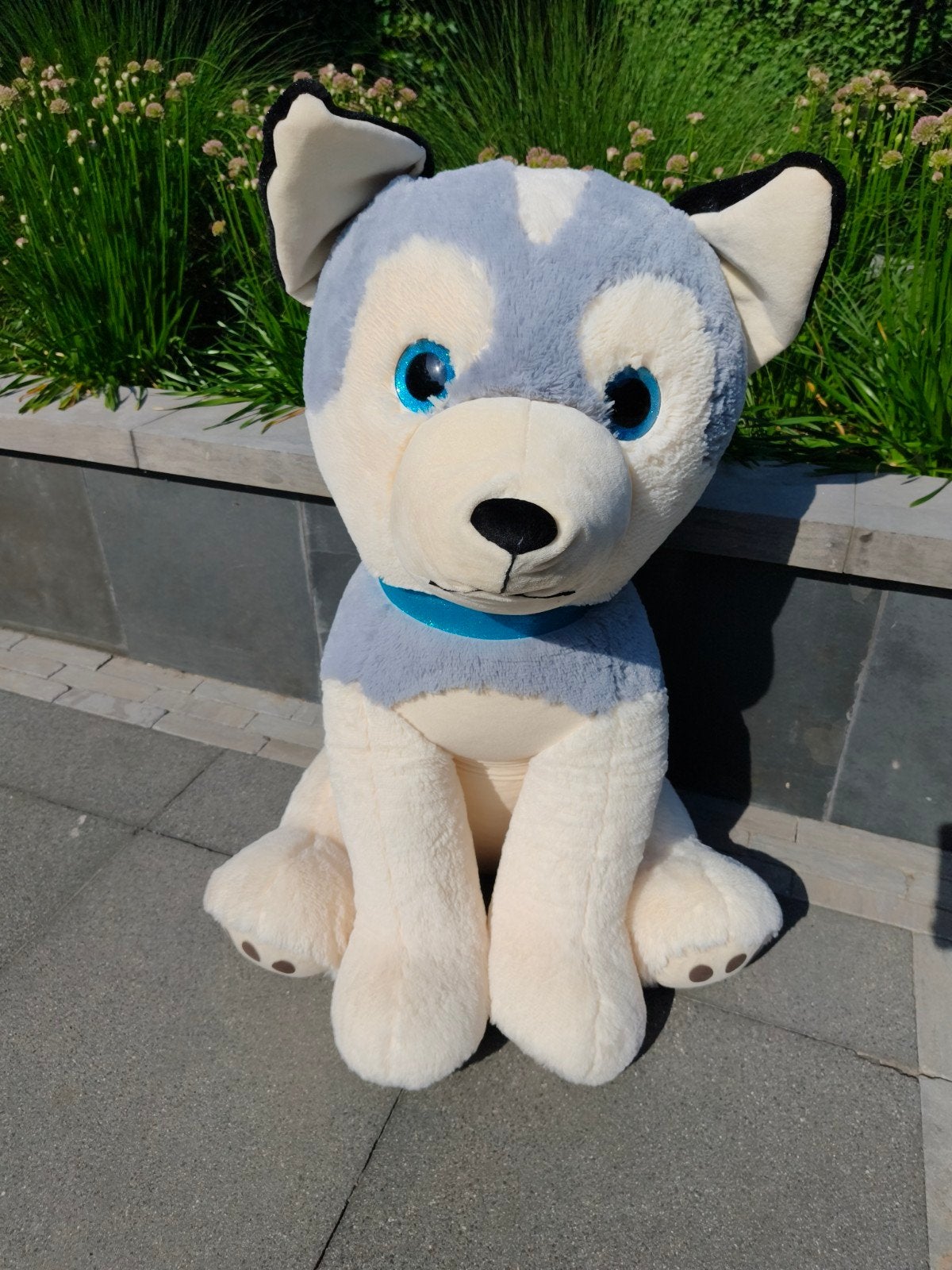 HB Leisure 36" Husky Knuffel - Nieuwstaat 91 cm, Overige merken, Overige karakters, Grijs, Nieuw