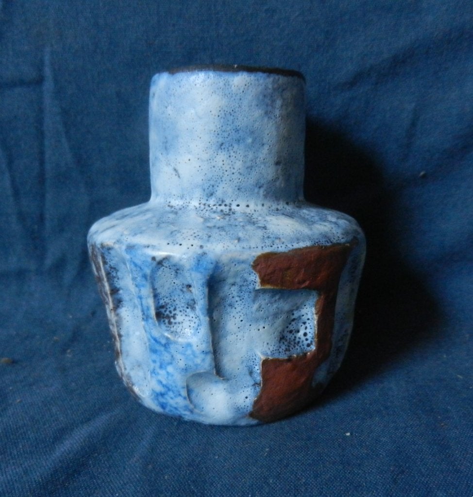 Mooi gekleurd jaren 70 vaasje D.0.K. DOK De oude Kruik h 7,8, Ophalen of Verzenden