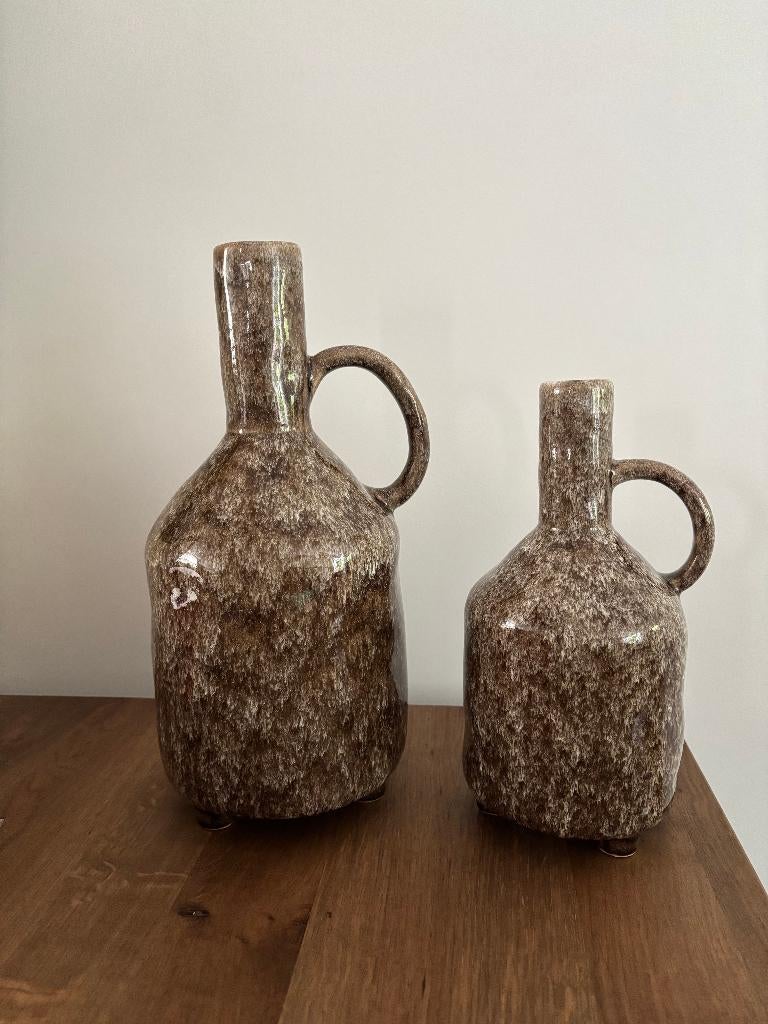 Twee keramieken vazen, Antiek en Kunst, Antiek | Vazen, Ophalen of Verzenden