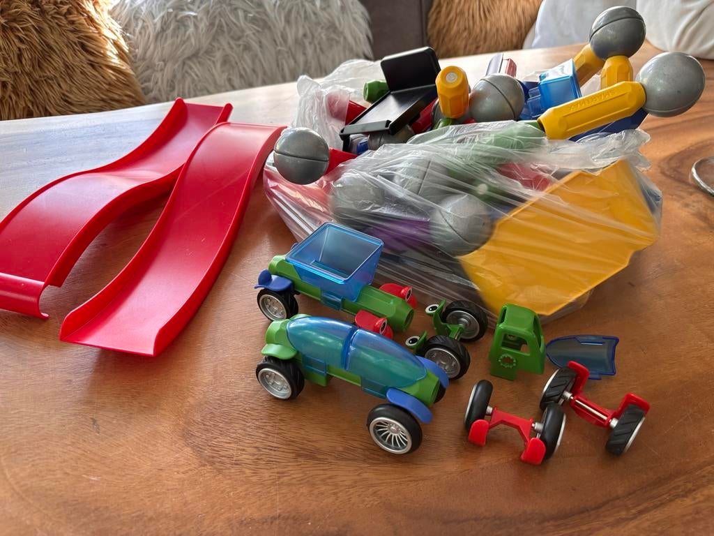 Smartmax: Magnetisch bouwspeelgoed met glijbanen en auto's, Ophalen of Verzenden, Gebruikt, Overige merken