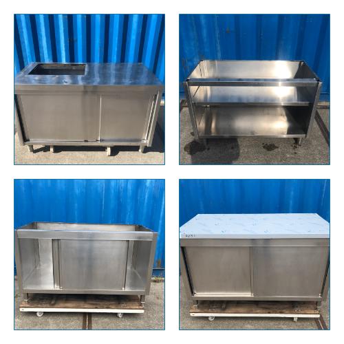 RVS schuifdeurkast onderstel + los keuze element werkblad, Ophalen, Gebruikt, 50 tot 75 cm, Minder dan 100 cm
