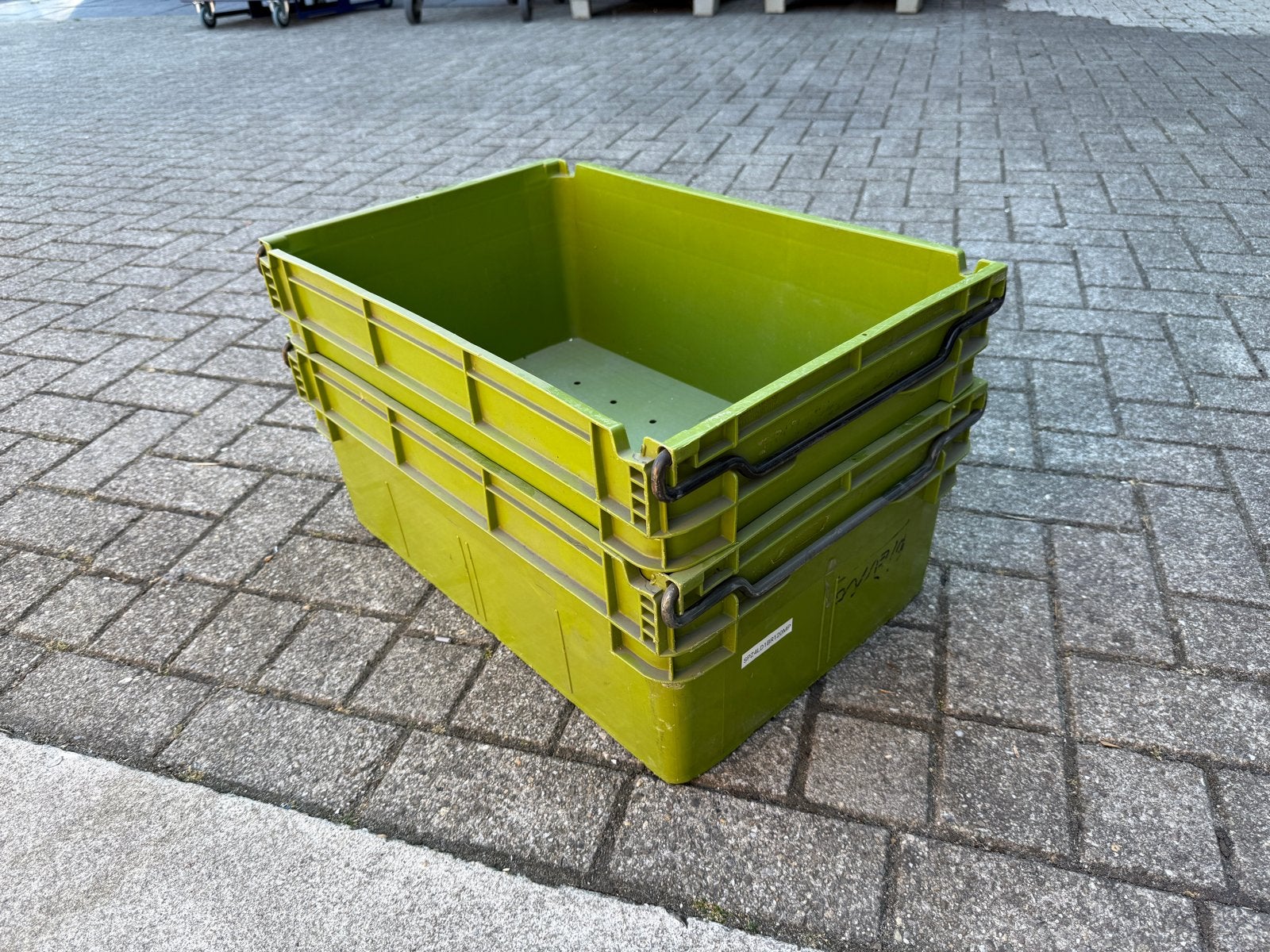 36 Robuuste stapelbakken stapelbaar en nestbaar 60x40x25cm, Gebruikt, 40 tot 60 cm, 50 tot 75 cm, Ophalen of Verzenden