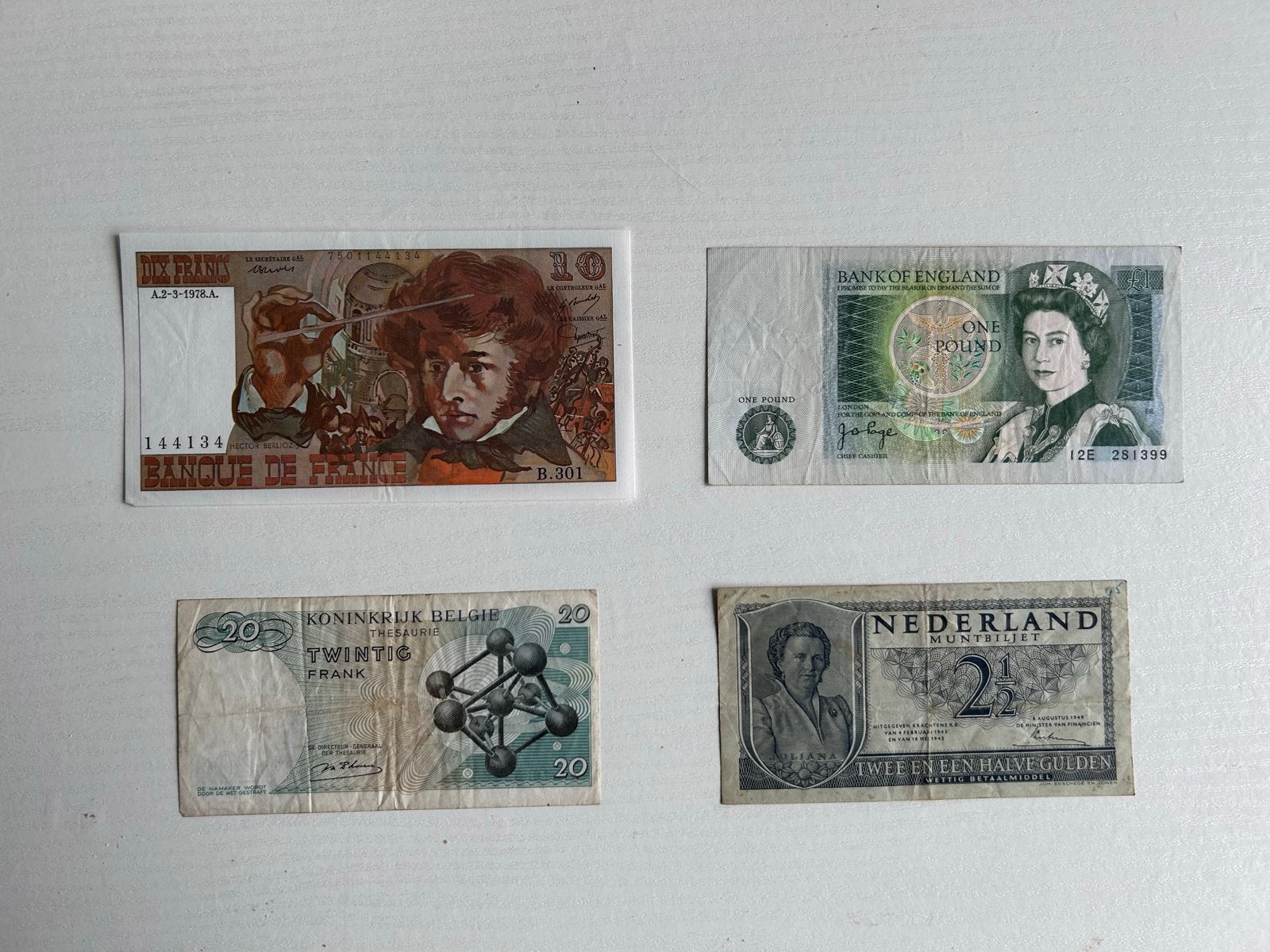 4 Leuke biljetten: Frankrijk, Engeland, België, Nederland, Ophalen of Verzenden, Frankrijk, Setje