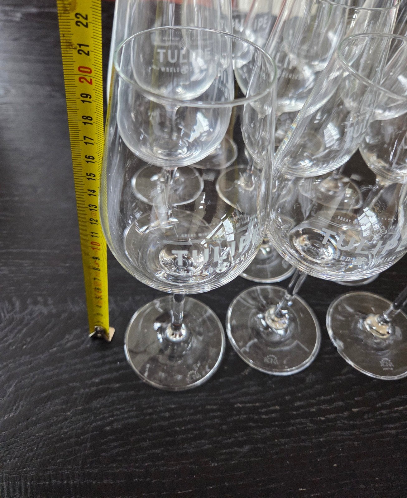 11 La Tulipe Wijnglazen - 21,5 cm, Ophalen, Gebruikt
