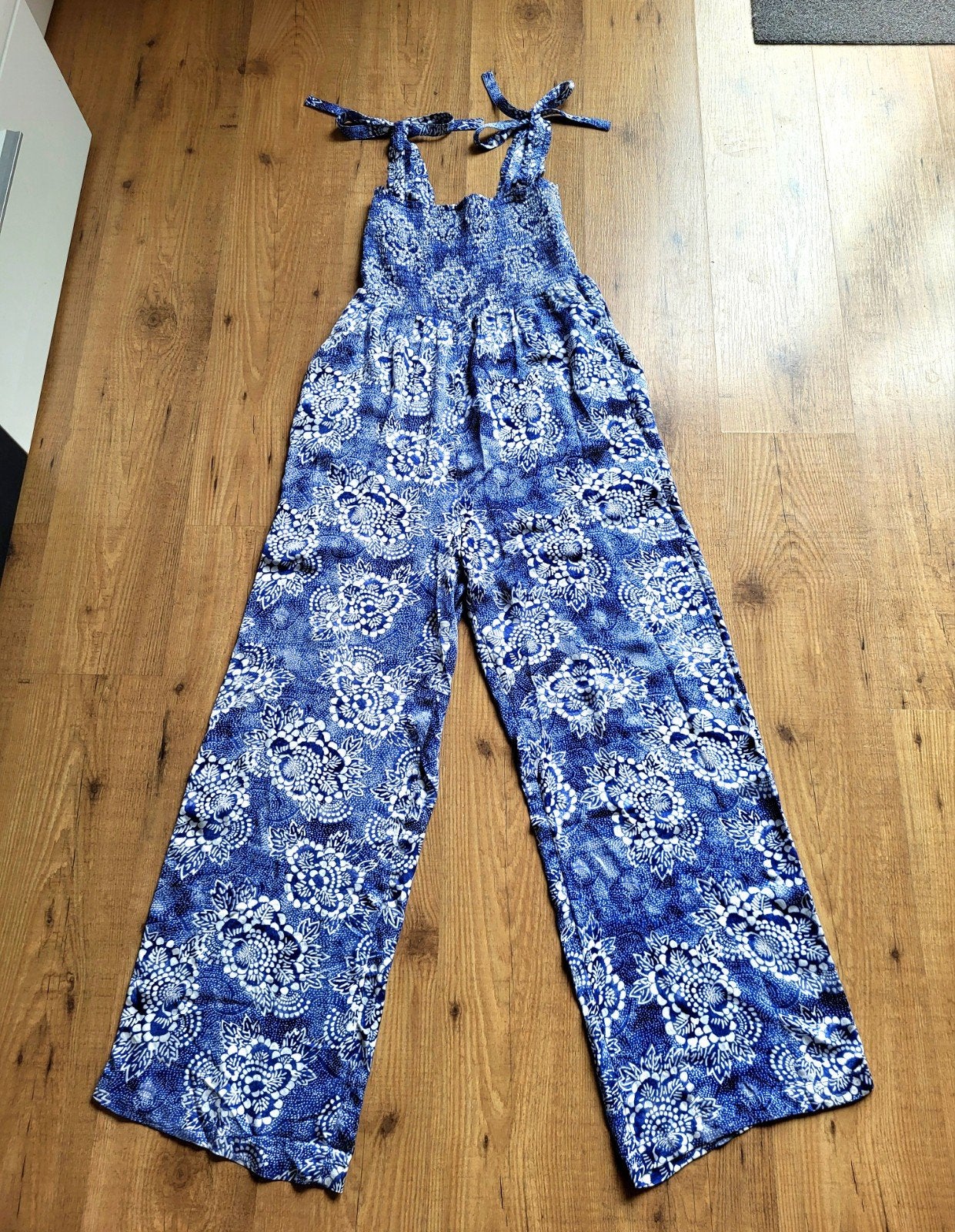 Prachtige Boho jumpsuit Paisley print Hoogwaardige kwaliteit, Ophalen of Verzenden, Zo goed als nieuw, Maat 38/40 (M), Blauw