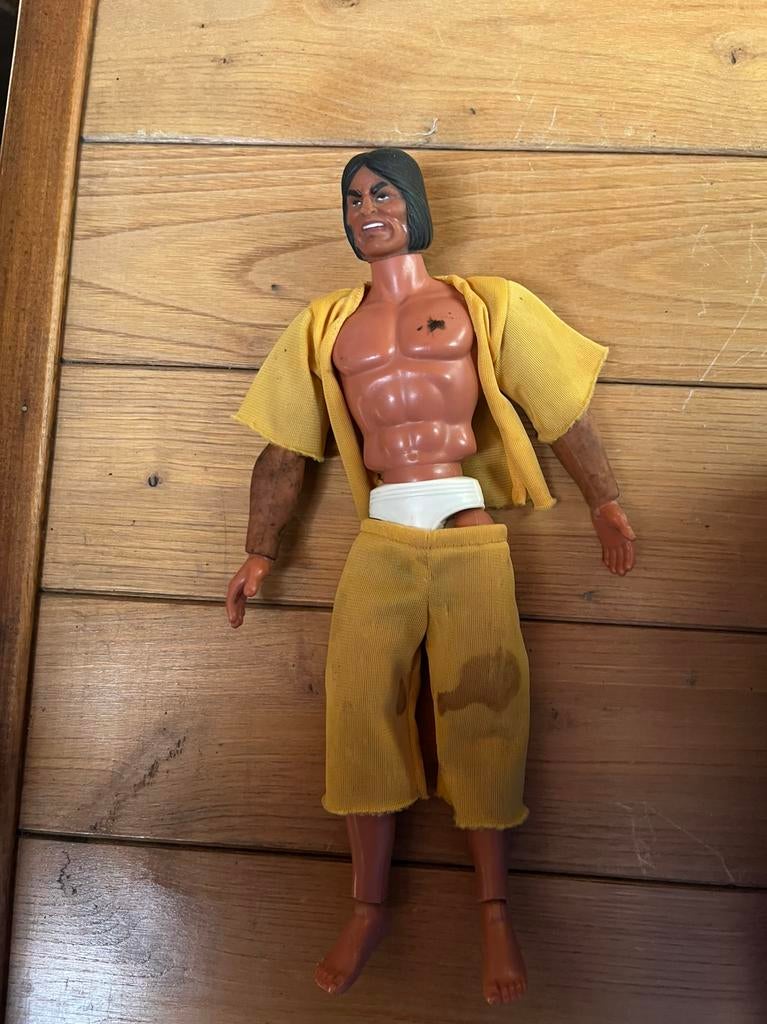 Zoldervondst vintage pop actiefiguur Big Jim Wolf van Mattel, Ophalen