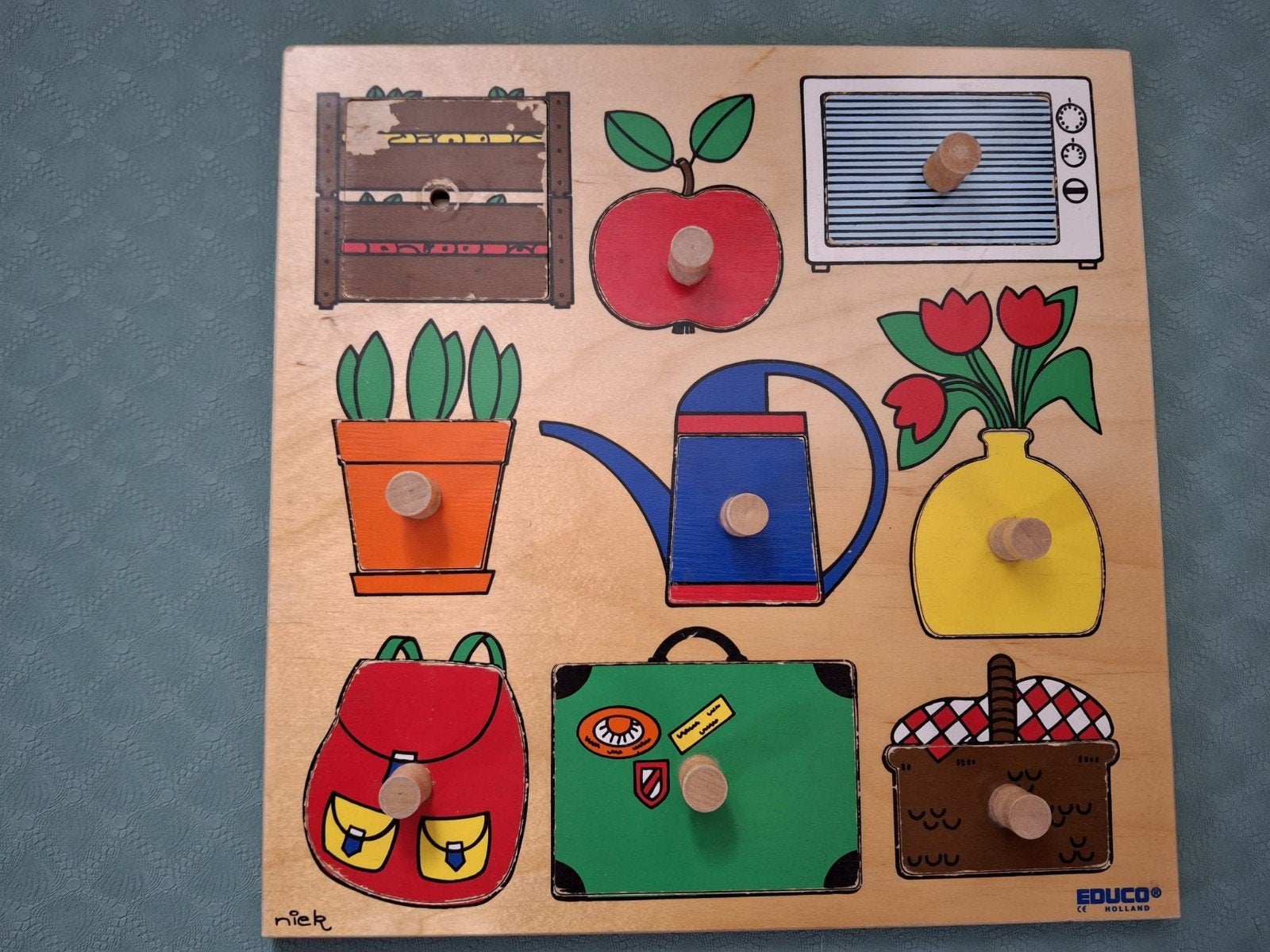 Educo puzzel, 2 tot 4 jaar, Gebruikt, Ophalen of Verzenden, Van hout