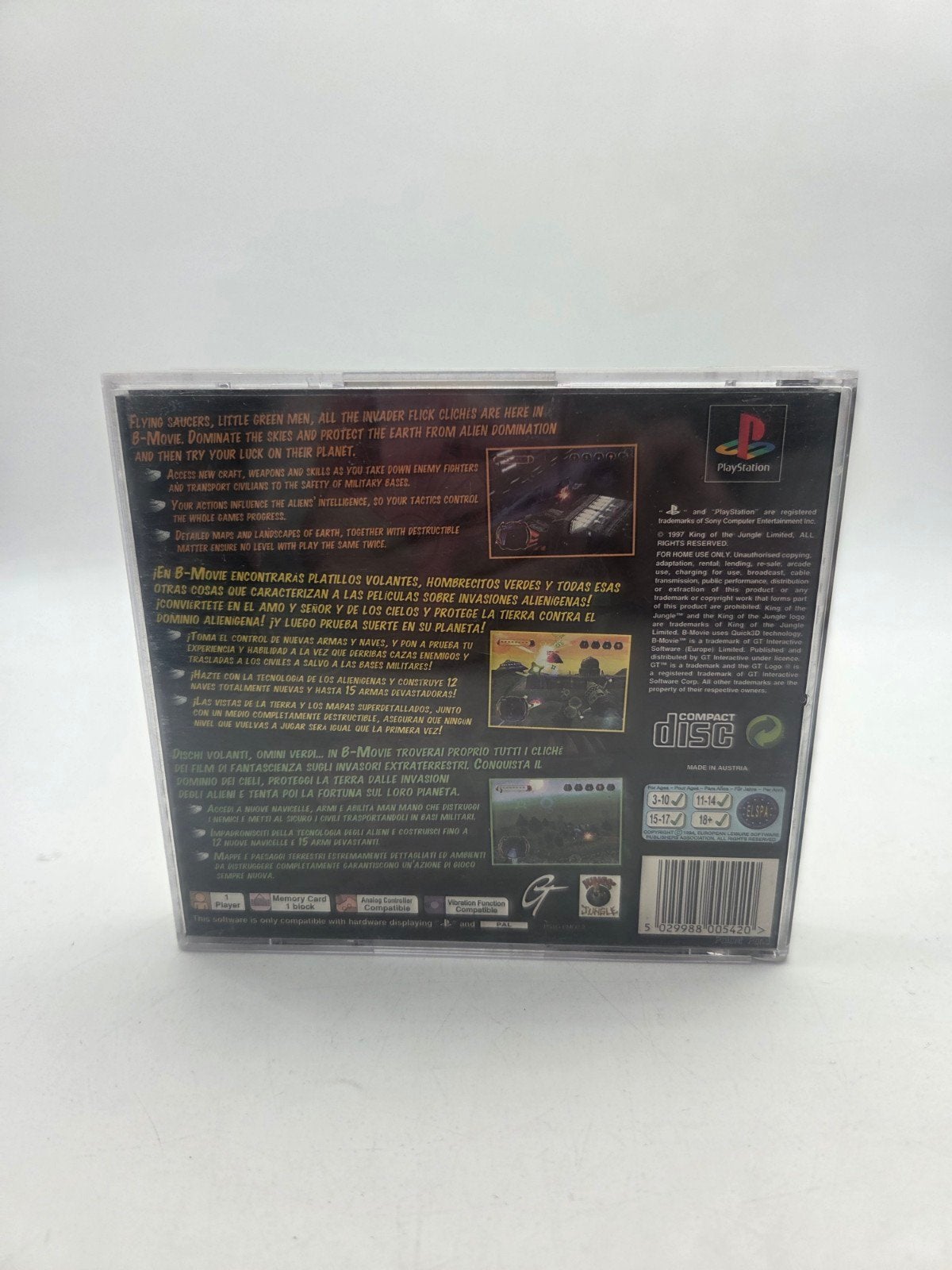 B-Movie PlayStation 1 (PS1) - Klassieke Sci-Fi Shooter, Gebruikt, Jungle, Shooter, 1 speler