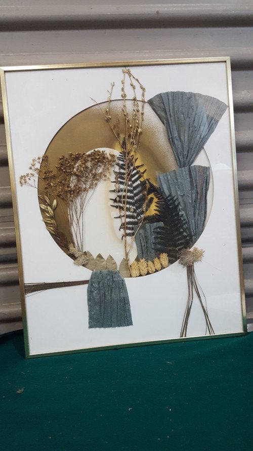 schilderij gedroogde bloemen, Huis en Inrichting, Woonaccessoires | Schilderijen, Tekeningen en Foto's, Ophalen of Verzenden, 'T Olde Gre-j
