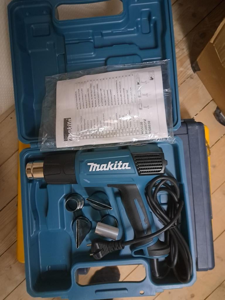 Makita heteluchtpistool in koffer, Ophalen
