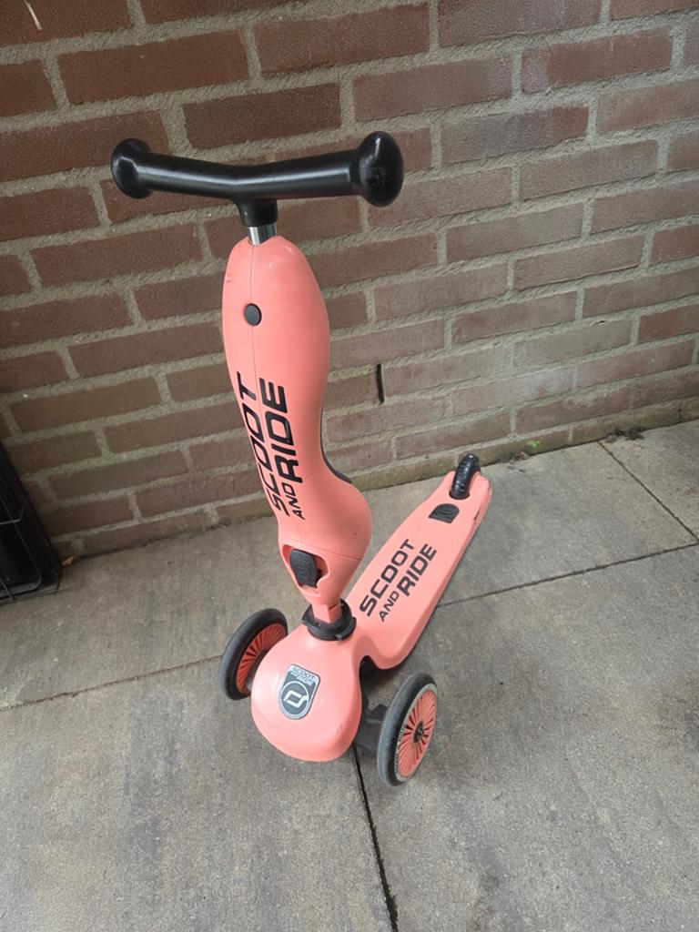 Scoot and Ride Highwaykick 1, Roze, Fietsen en Brommers, Steps, Ophalen, Gebruikt, Gewone step, Scoot and Ride