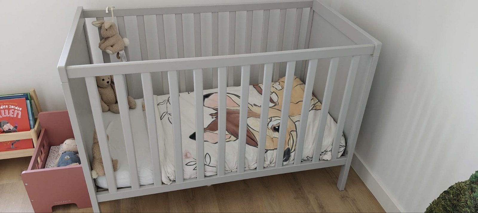 Ikea Sundvik ledikant 120x60 cm - Grijs babybedje, Ophalen, Gebruikt, Ledikant