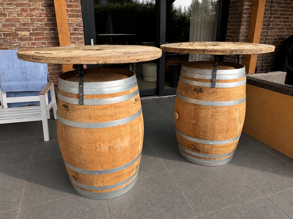 Houten wijnvaten Tafel / statafel, Ophalen of Verzenden, Gebruikt
