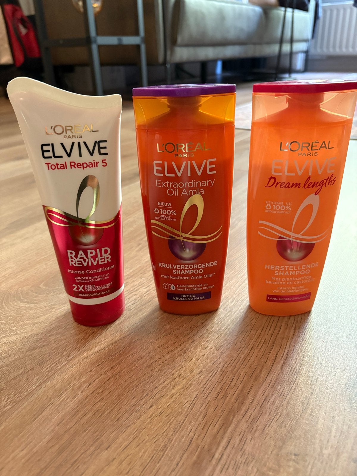 L’Oréal Elvive haarverzorging set – 2 shampoos + conditioner, Ophalen of Verzenden, Zo goed als nieuw, Shampoo of Conditioner