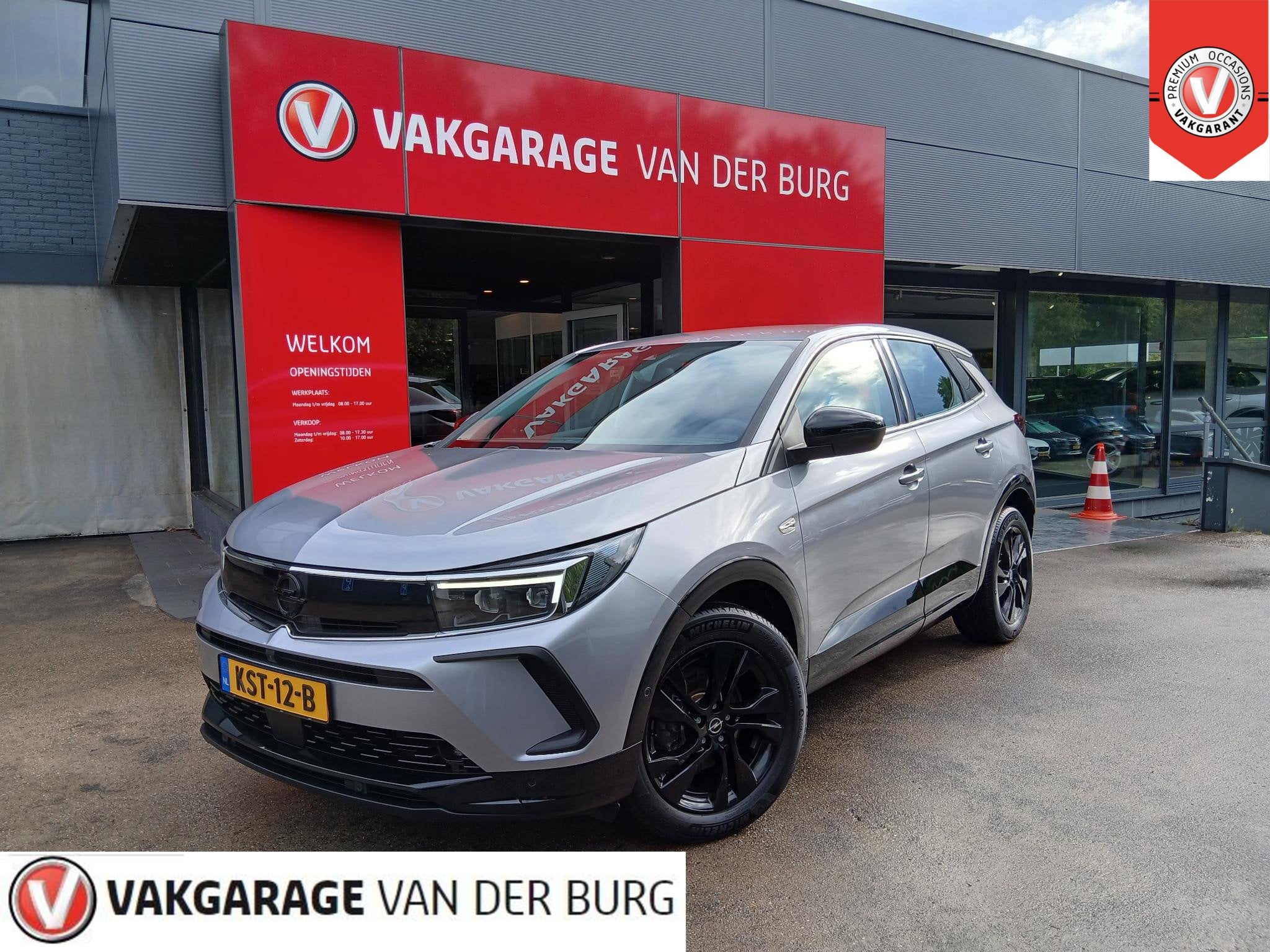 Opel Grandland 1.2 Turbo Hybrid GS, Auto's, Euro 6, 1199 cc, Leder en Stof, Hybride Elektrisch/Benzine