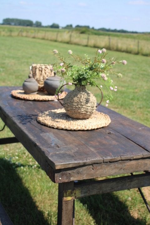 oude robuuste markttafel, Huis en Inrichting, Ophalen, Nieuw, 50 tot 100 cm, Nvt