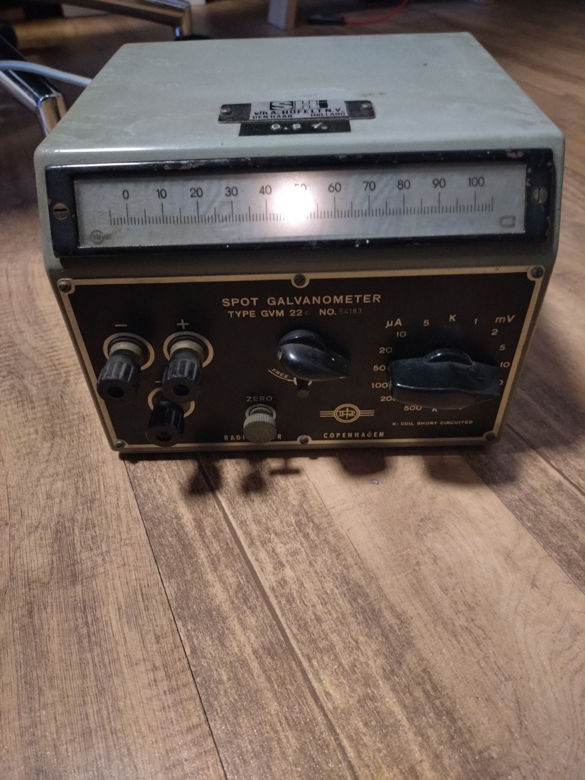 Spot galvanometer GVM 22, Ophalen