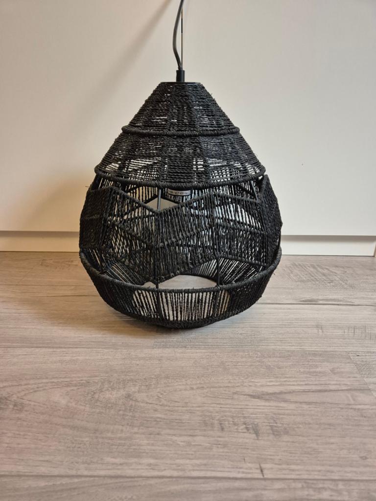 WOOOD Zwarte hanglamp, Ophalen, Zo goed als nieuw, Overige materialen, Modern