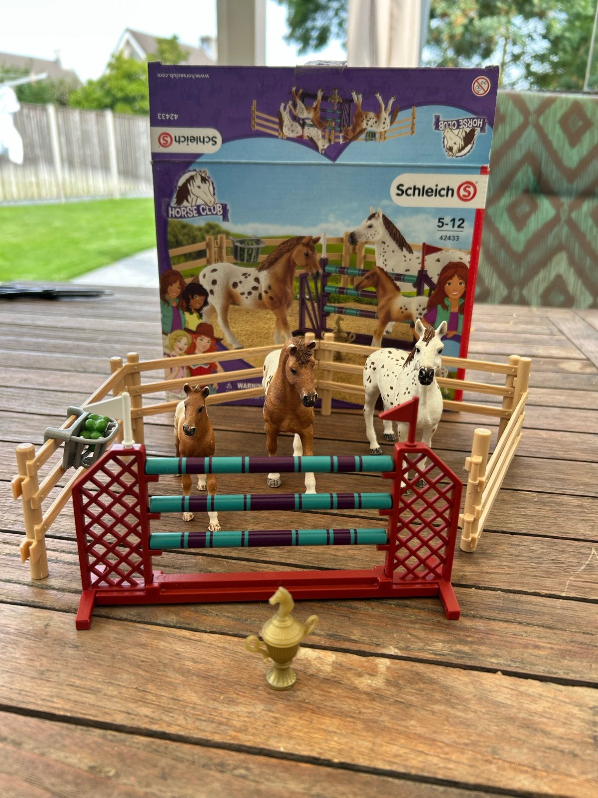 Schleich Horse Club Springtoernooi Set 42433, Ophalen of Verzenden, Zo goed als nieuw, Jongen of Meisje