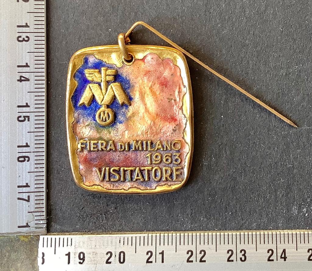 medaille, Fiera di Milano 1963 Visitatore, 53525 (S3, Ophalen of Verzenden, Overige materialen, Buitenland