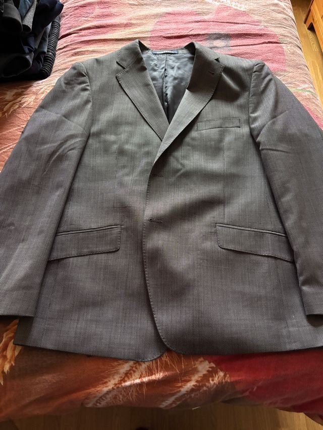 Humberto kostuum grijs met werkje mt 56, Kleding | Heren, Maat 56/58 (XL), Ophalen of Verzenden, Zo goed als nieuw, Grijs