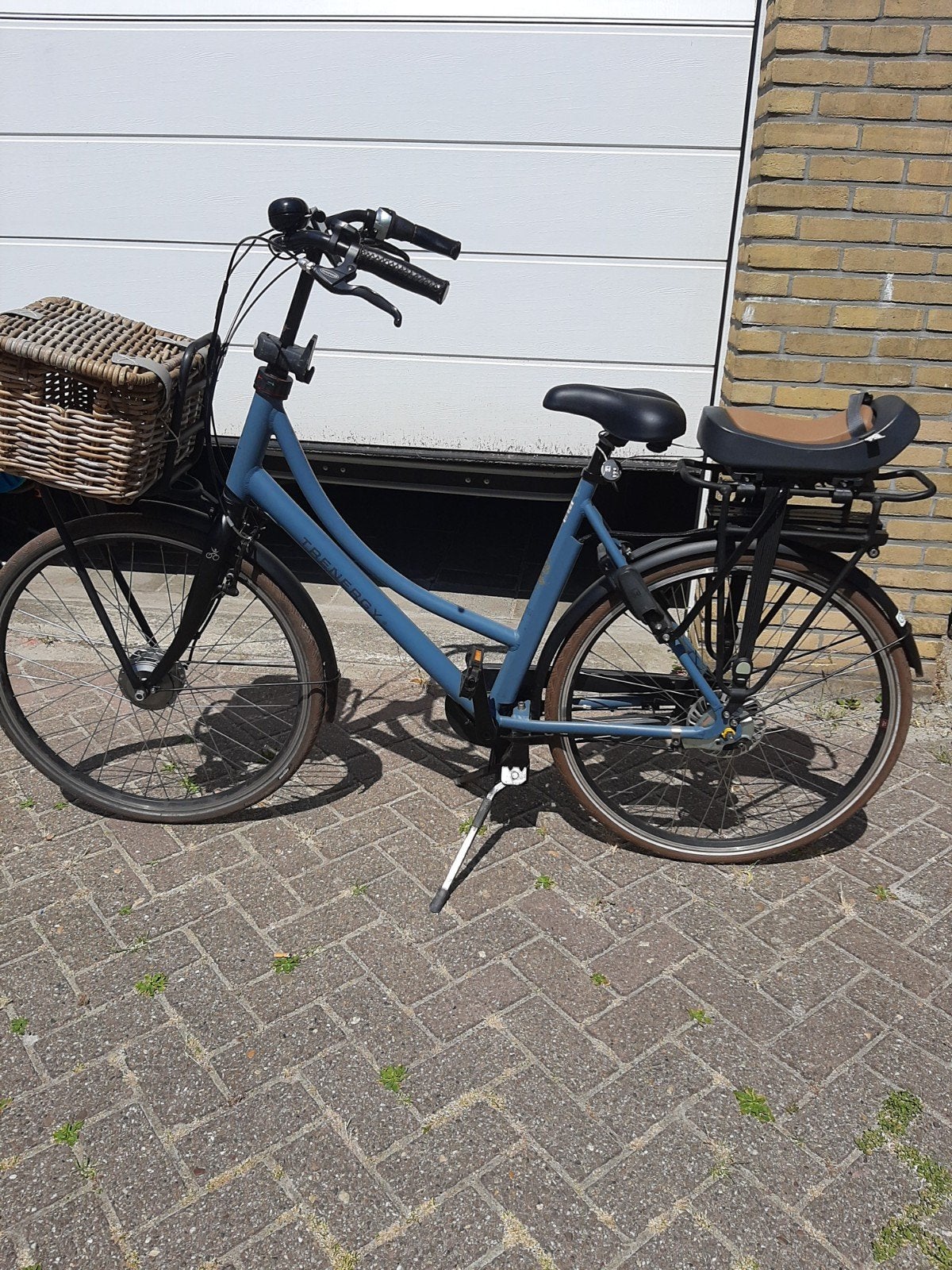 Electrische fiets met mand en kinderzitje, Overige merken, Velgrem, Versnellingen, Ophalen of Verzenden