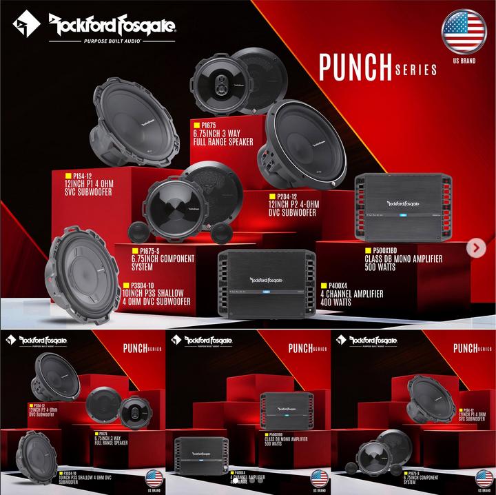 Rockford Fosgate Punch P400X4 4 kanaals versterker, Audio Design, Nieuw, Am Breilingsweg 3, 76709 Kronau, Duitsland, Ophalen of Verzenden