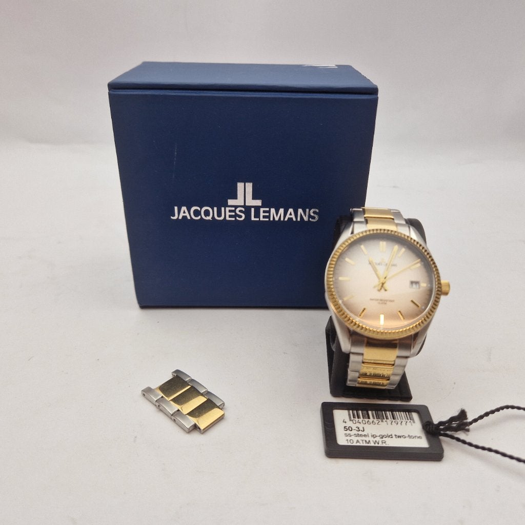 Jacques Lemans 50-3j Horloge || Nu Voor maar € 79.99, Ophalen of Verzenden, Zo goed als nieuw, Zwart, Android