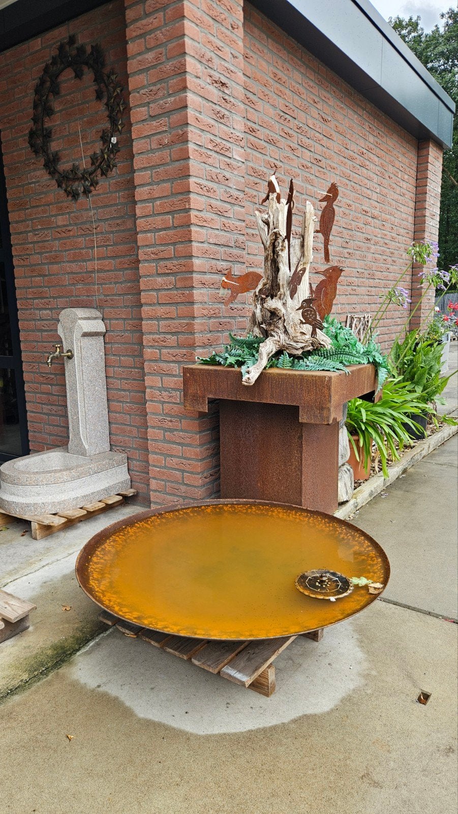Cortenstaal Waterschaal - Diverse Maten, Tuin en Terras, Ophalen of Verzenden, Nieuw, Gietijzer, Overige typen