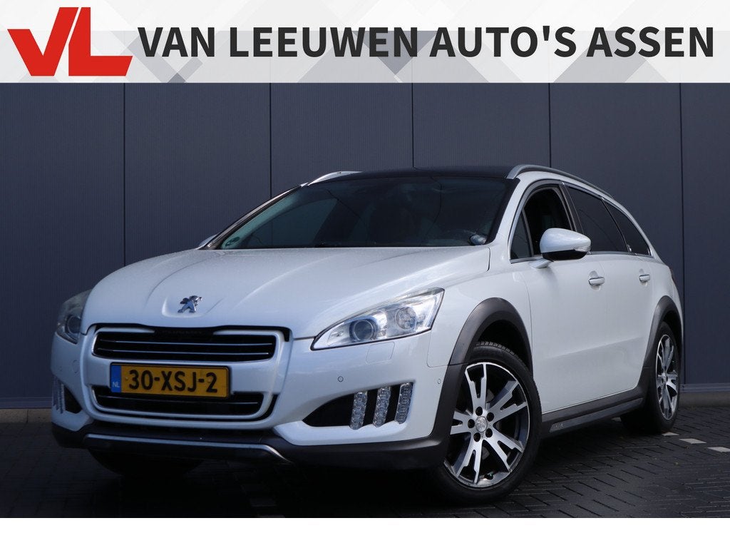 Peugeot 508 RXH 2.0 HDi Hybrid4 | Leder | Trekhaak, Auto's, Automaat, Euro 5, Gebruikt, Zwart