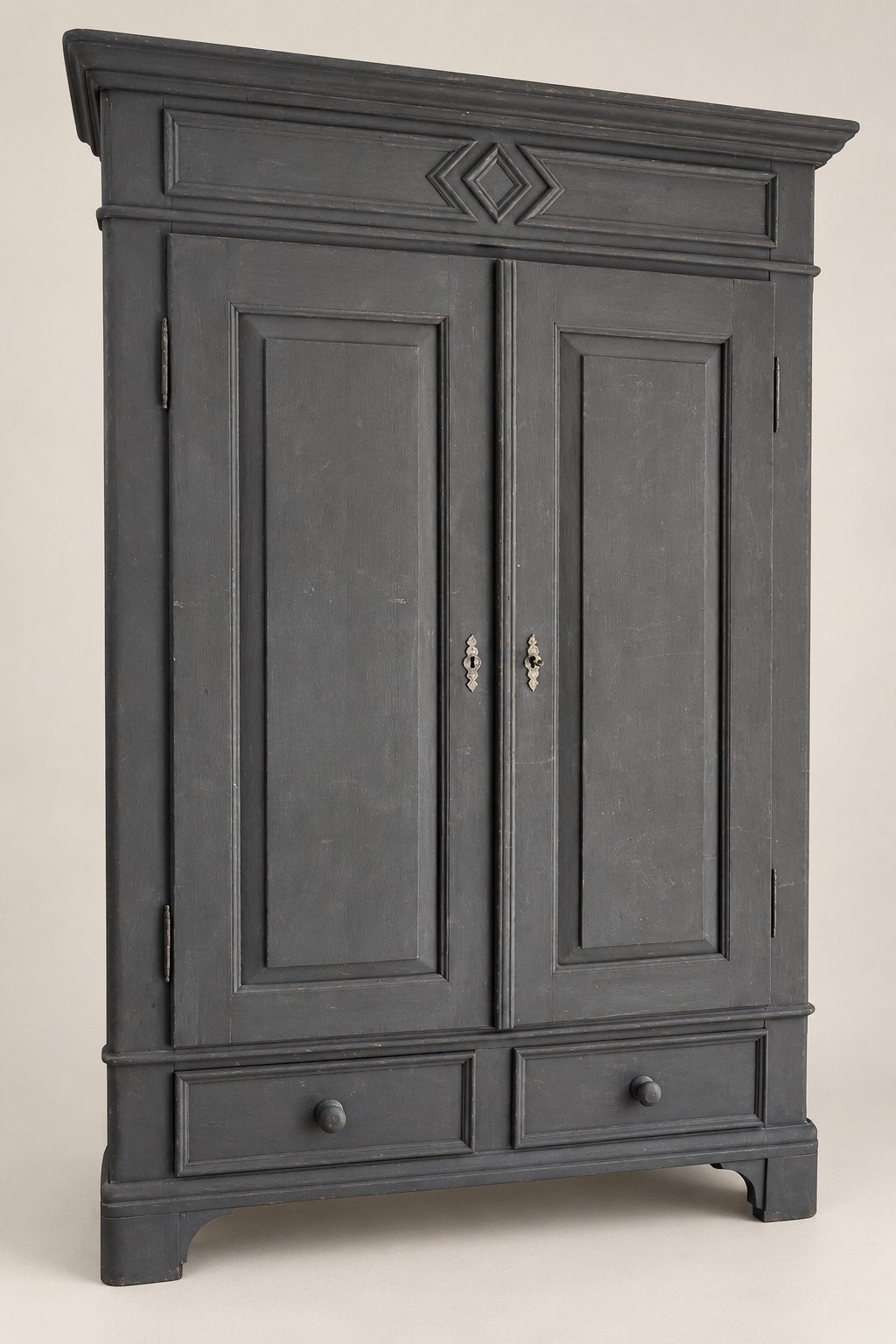 Grenen kast met blackwash - 110x190x50cm, Antiek en Kunst, Antiek | Meubels | Kasten, Ophalen of Verzenden