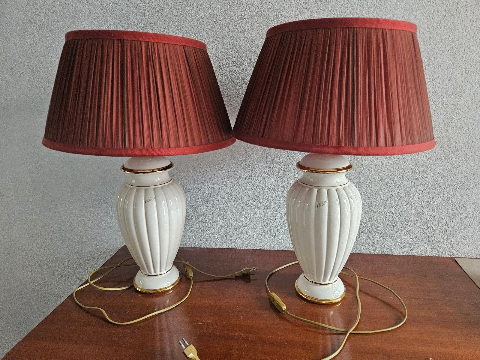 Mooie set lampen 60cm hoog, Huis en Inrichting, Lampen | Tafellampen, Ophalen, 60 cm, Keramiek, E27 (groot)
