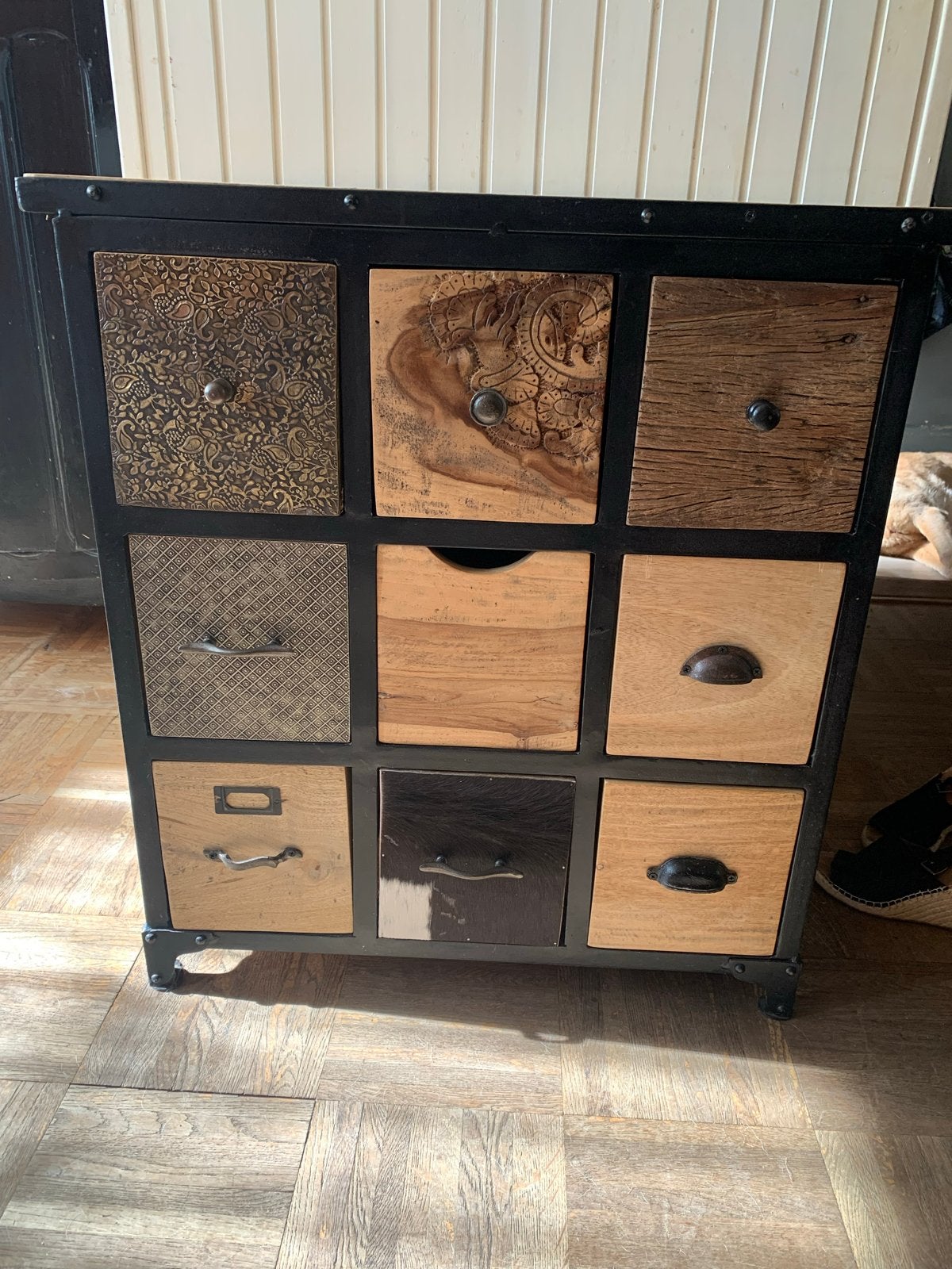 Hippe kast met lades, zwaar model - Tower Living Drawer Ches, Ophalen, Gebruikt, 5 laden of meer, 25 tot 50 cm