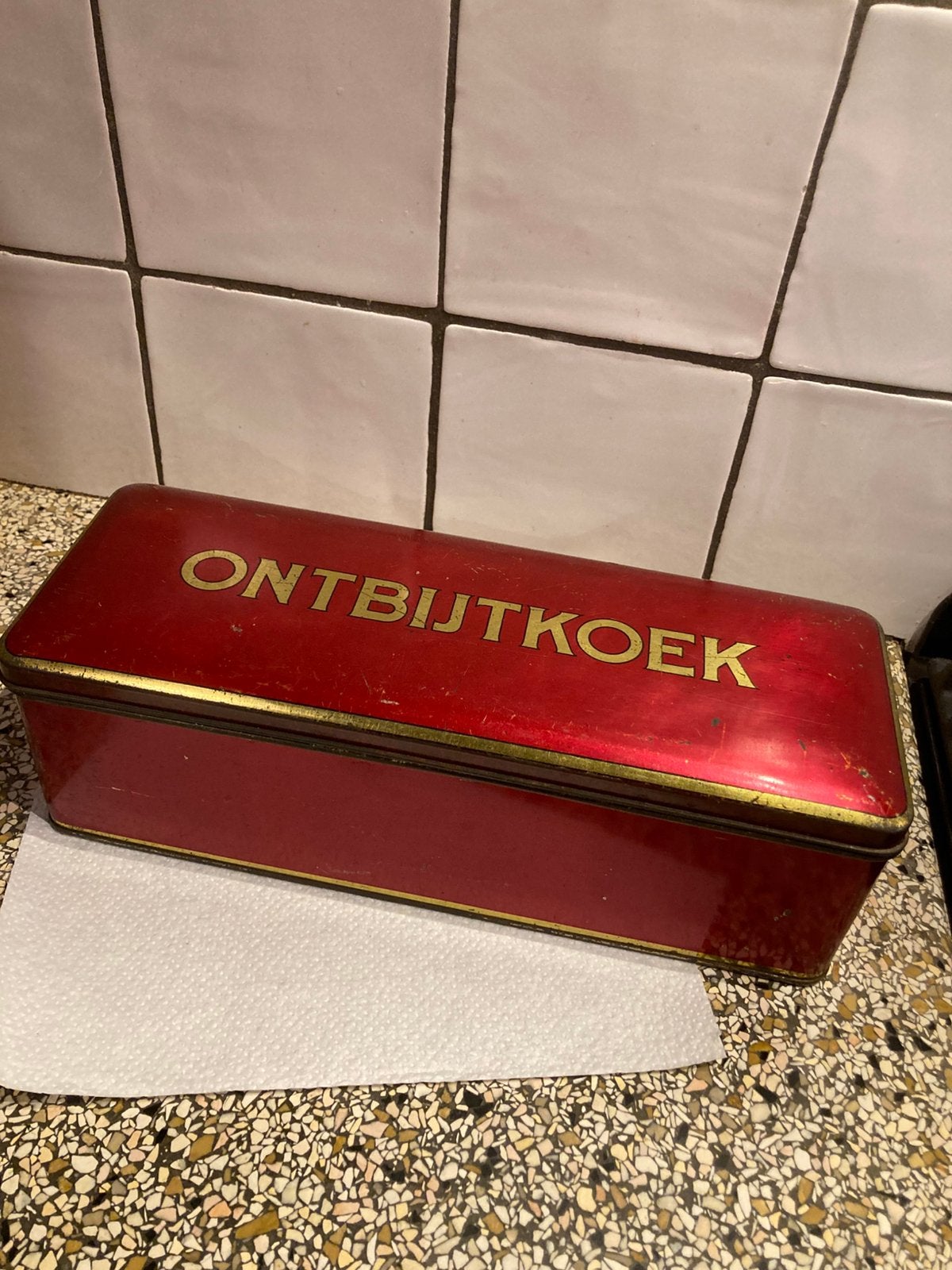 Oude koektrommel, Ophalen of Verzenden, Zo goed als nieuw, Koek(jes)