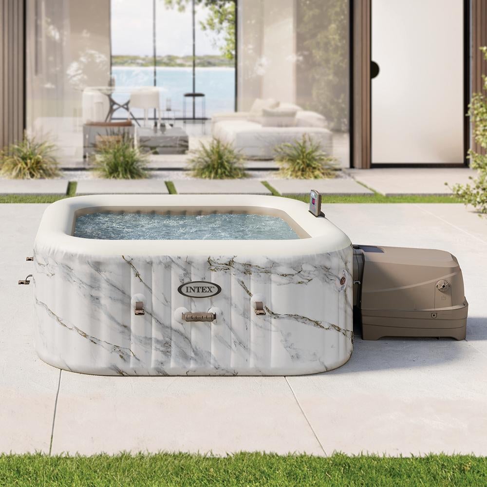 Opblaasbaas Spa Intex 4 personen Design Calacatta Marmer, Ophalen, Nieuw, Filter, Opblaasbaar