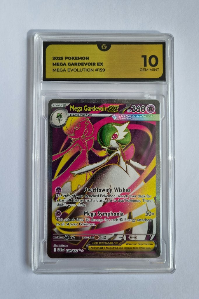 Mega Gardevoir Ex - 159/132 - Gem Mint 10, Ophalen of Verzenden, Nieuw, Losse kaart, Foil
