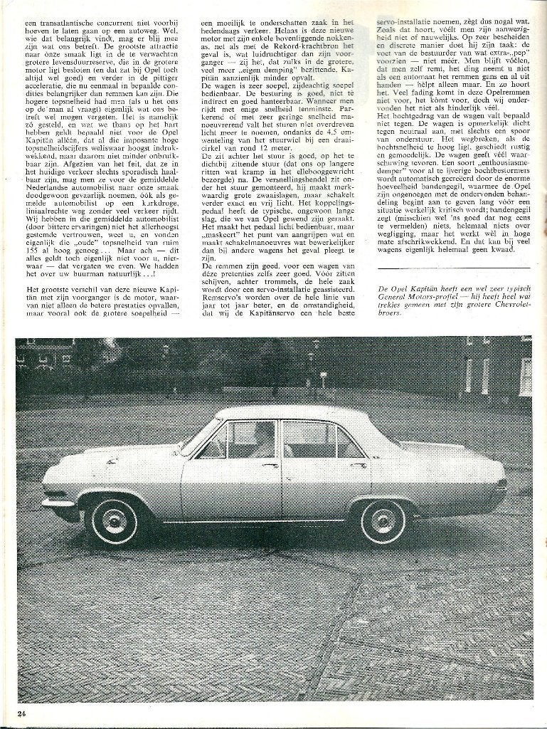 Autovisie test Opel Kapitan 2800 1966, Ophalen of Verzenden, Gelezen, Opel
