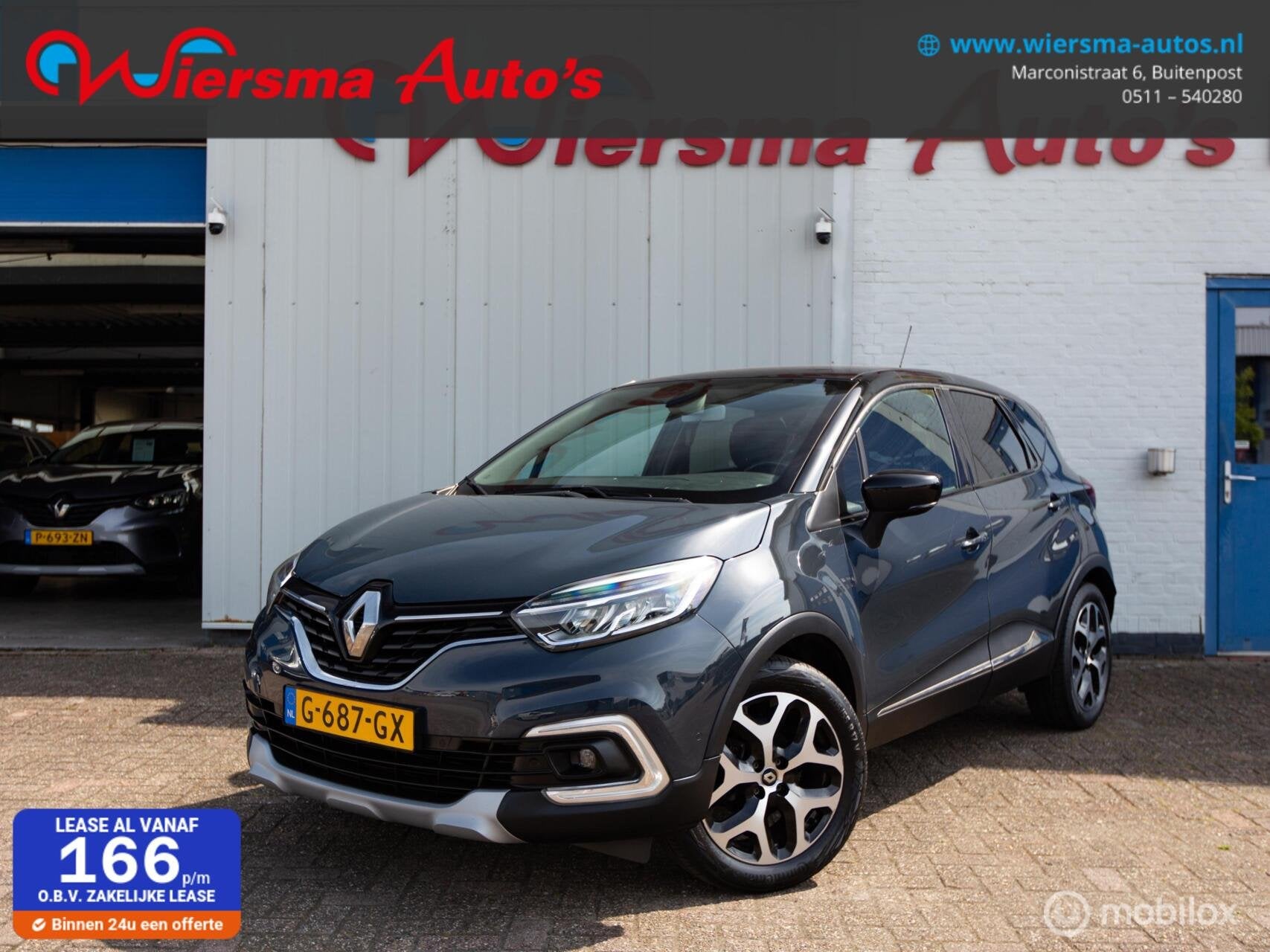 Renault Captur 0.9 TCe Intens |Orig NL|Afleverklaar|Handgesc, Auto's, Voorwielaandrijving, 898 cc, Euro 6, Blauw