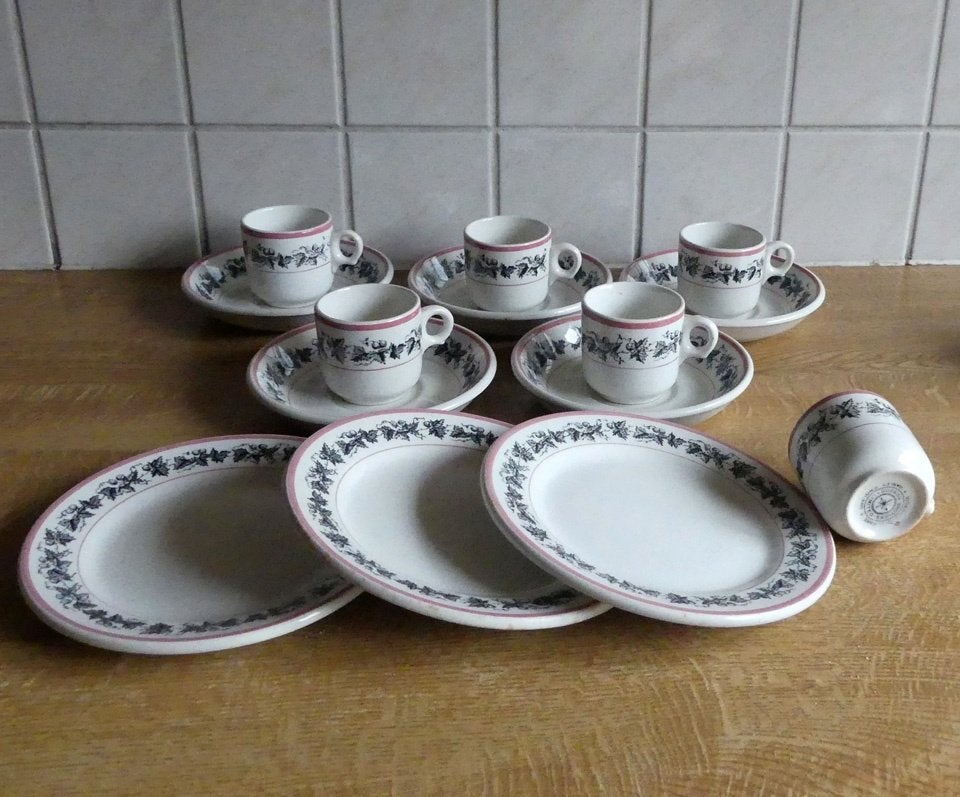 Dudson Brothers servies kop en schotel 5x kopjes schoteltjes, Gebruikt, Ophalen of Verzenden, Overige stijlen, Kop(pen) en/of Schotel(s)