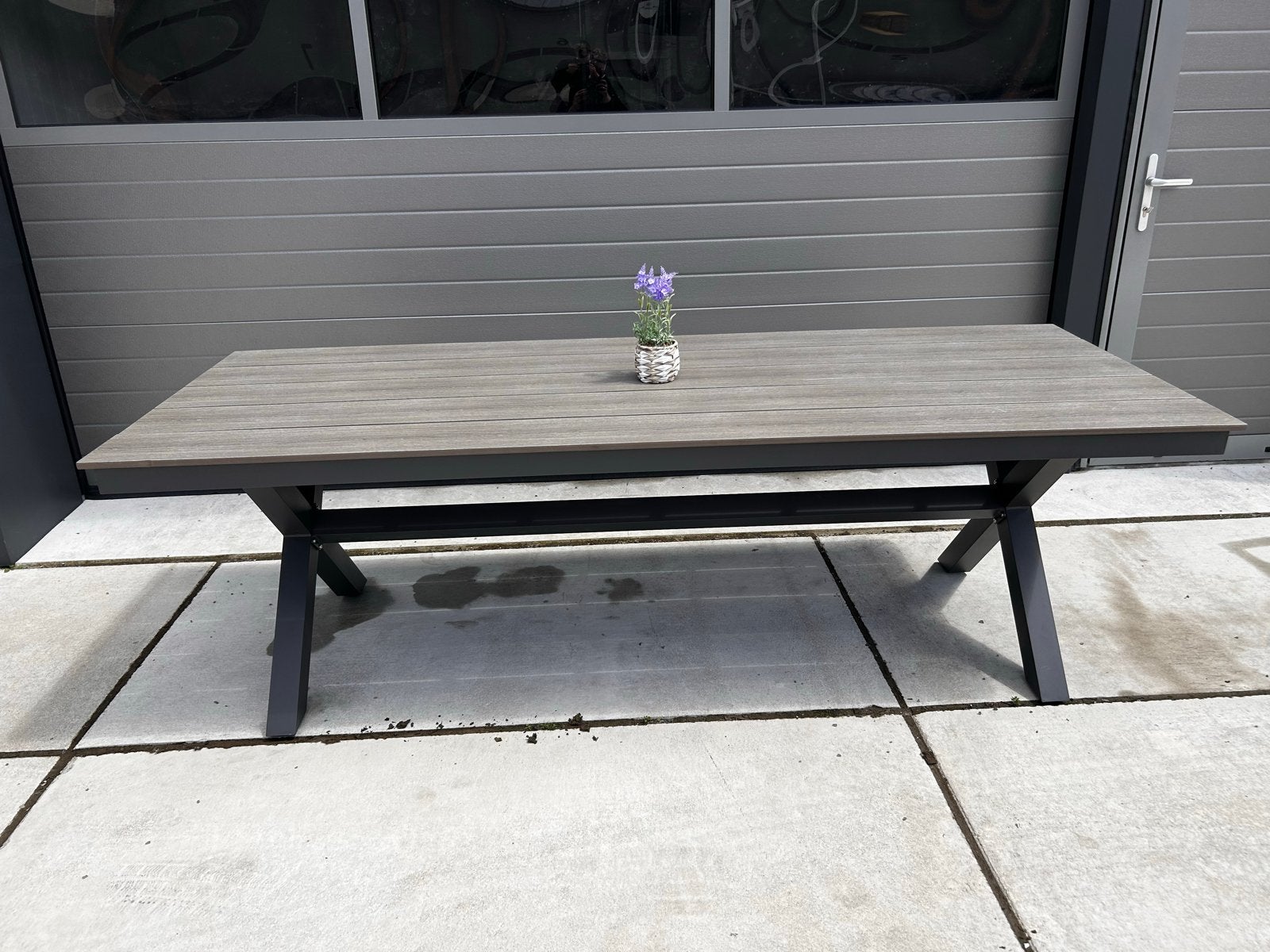 LIFE STYLE Tuinset met 6 stoelen in zeer goede staat, Tuin en Terras, Ophalen, ., 6 zitplaatsen, Zo goed als nieuw