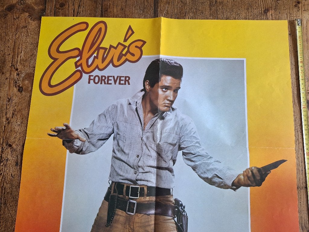 enorme ELVIS PRESLEY promotie poster, Ophalen of Verzenden, Zo goed als nieuw, A1 t/m A3, Film en Tv