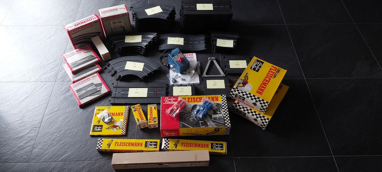Fleischmann racebaan Auto Rallye/ Monte Carlo compl. werkend, Ophalen, Zo goed als nieuw, Elektrisch, Fleischmann