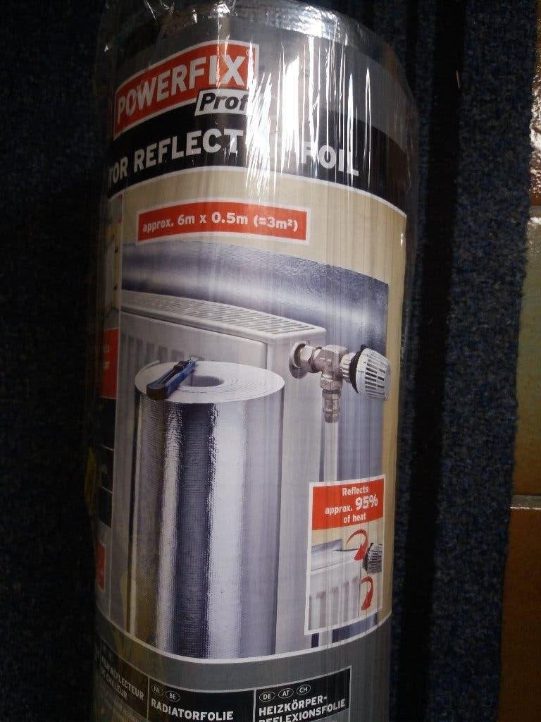 RADIATOR ISOLATIE - 3 ROL – 6 METER x 0,5 METER – POWERFIX, Minder dan 4 cm, Overige materialen, Nieuw, Muurisolatie