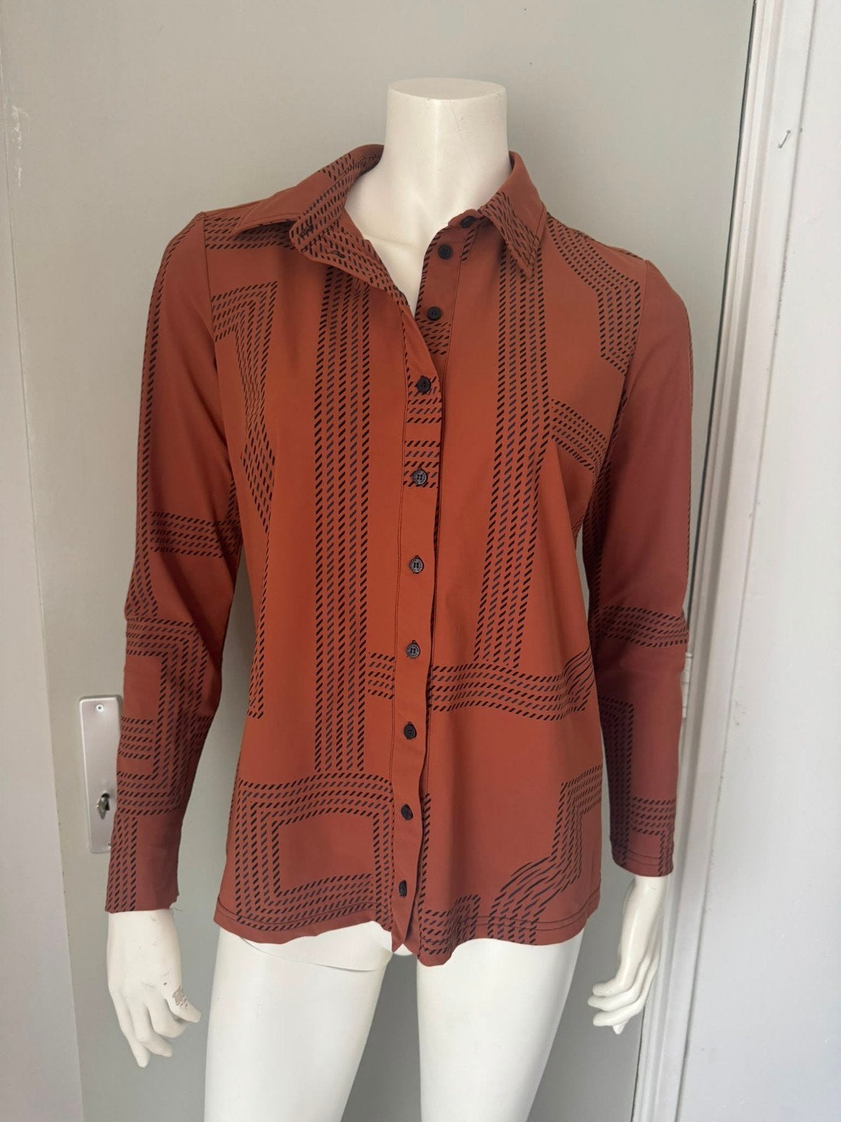 Studio Anneloes Poppy Rope Shirt Maat S Zo goed als nieuw, Kleding | Dames, Blouses en Tunieken, Studio Anneloes, Bruin, Ophalen of Verzenden