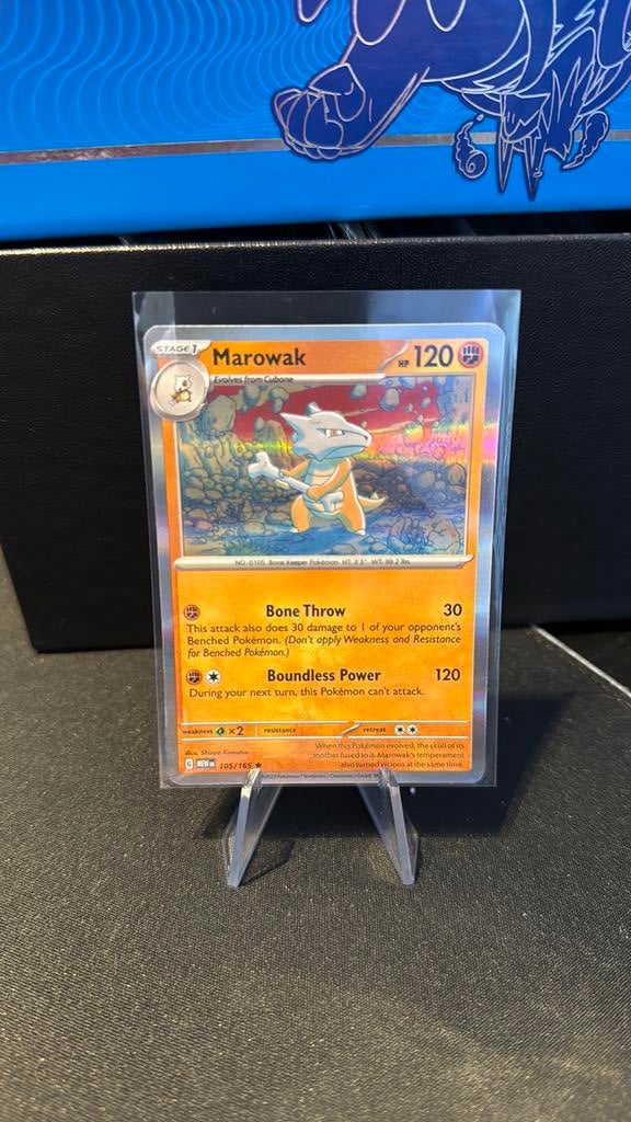 Marowak 105/165 holo rare, Ophalen of Verzenden, Zo goed als nieuw