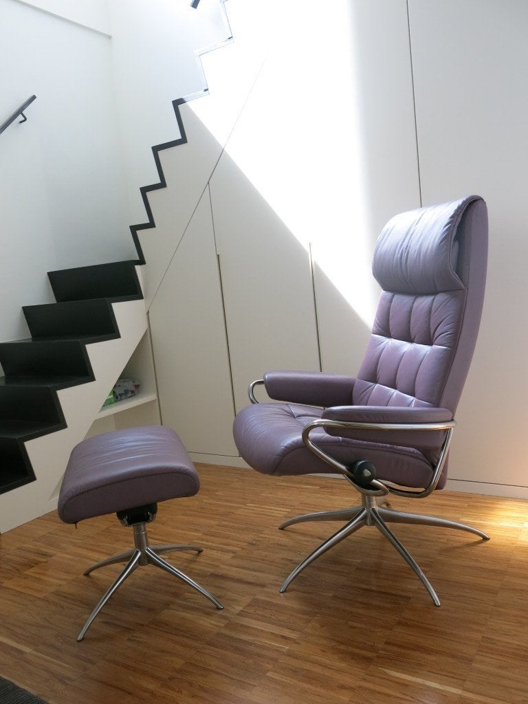 Stressless London High Back Noors Ekornes, Huis en Inrichting, Fauteuils, Ophalen, Zo goed als nieuw, Minder dan 50 cm